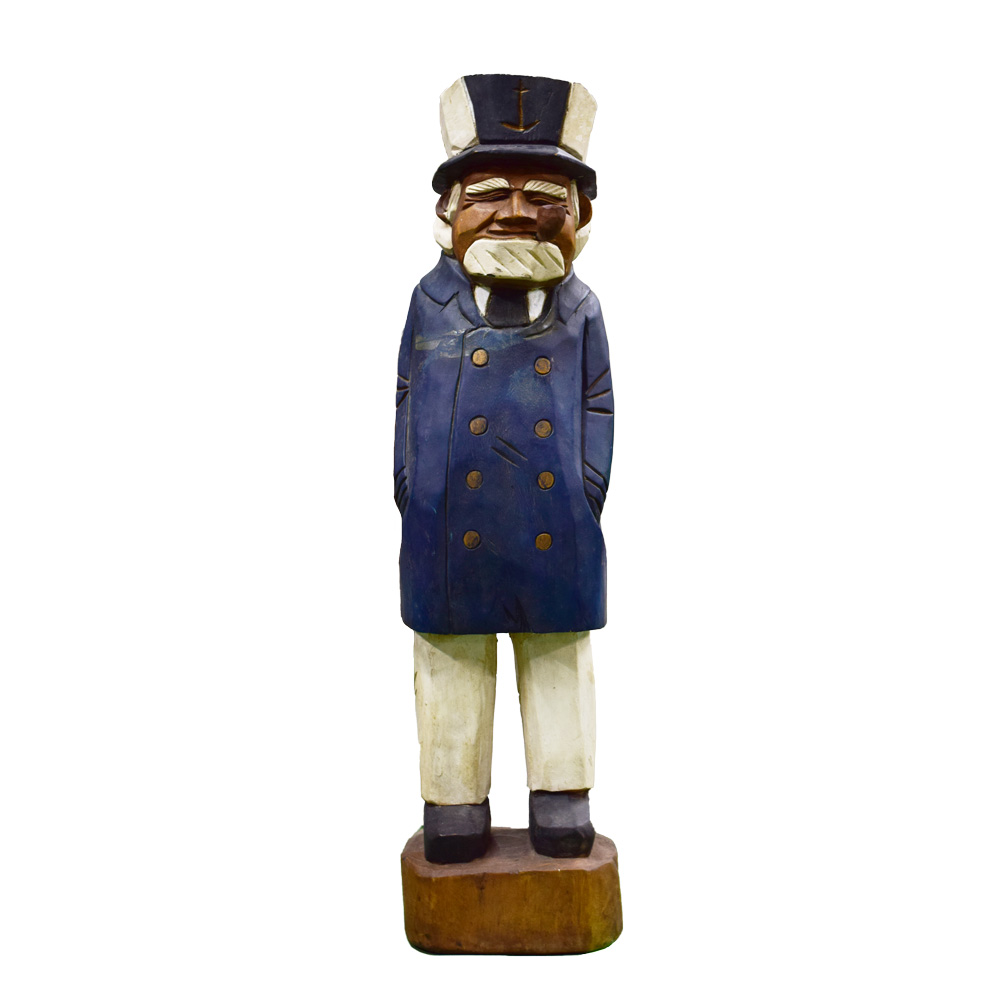 41" Old Sea Captain Wood Sculpture - Taxidermy Mounts for Sale and ...