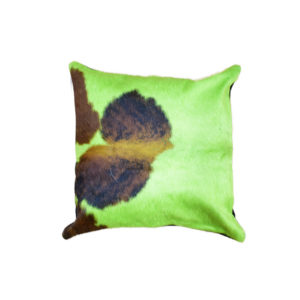 Dyed Green Cowhide Pillow