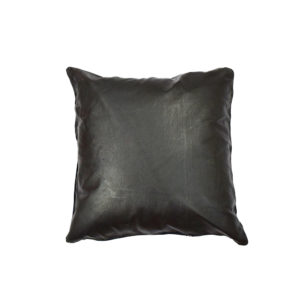 Black Satin Leather Pillow