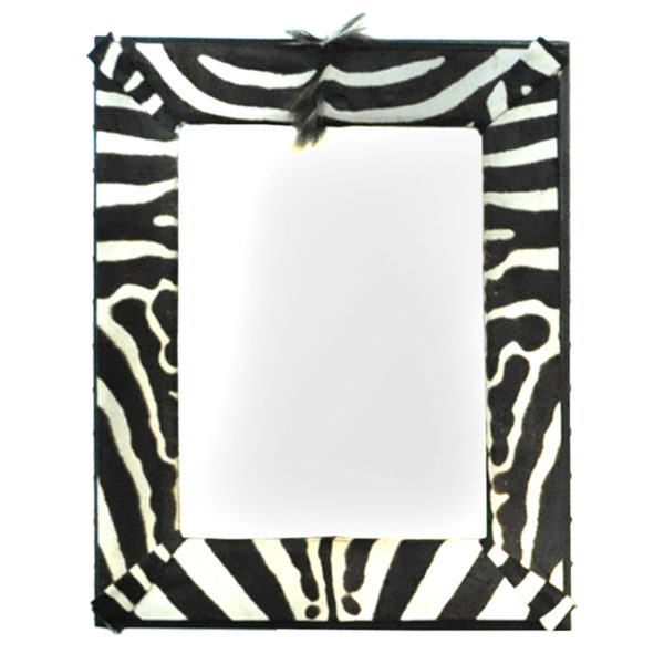 Genuine Zebra Hide Mirror