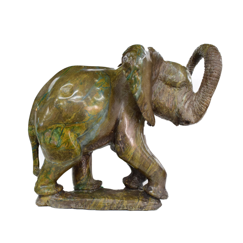 Stone Carving-Elephant Stone Sculpture - Taxidermy Mounts for Sale and ...