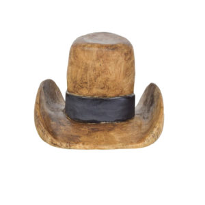 Cowboy Hat Wood Sculpture
