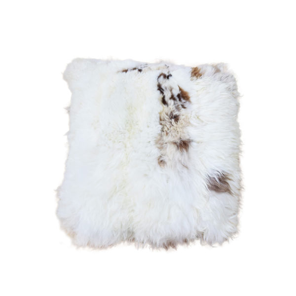 Brown Spotted Alpaca Fur Pillow