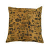 African Symbols Print Leather Pillow