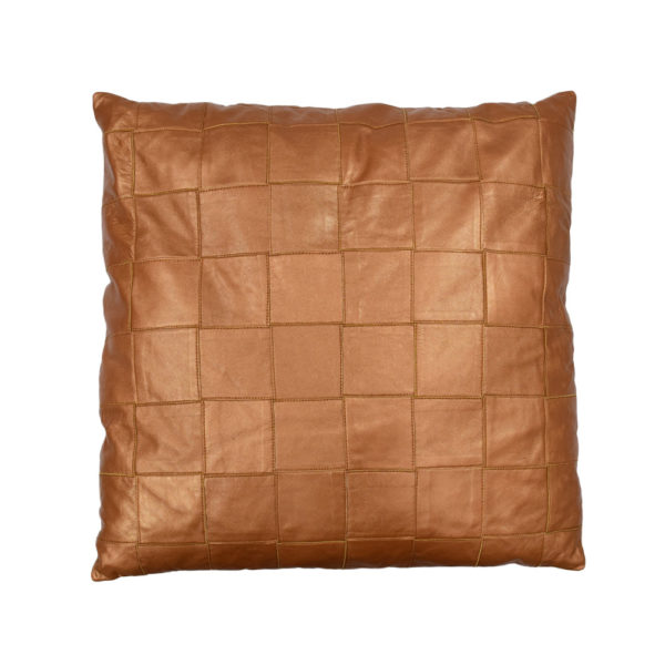 Soft Leather Patch Pillow
