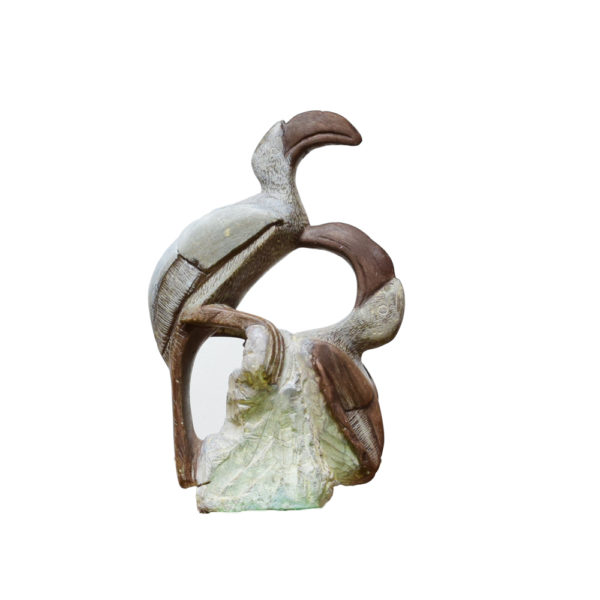 Hornbill Pair Stone Sculpture