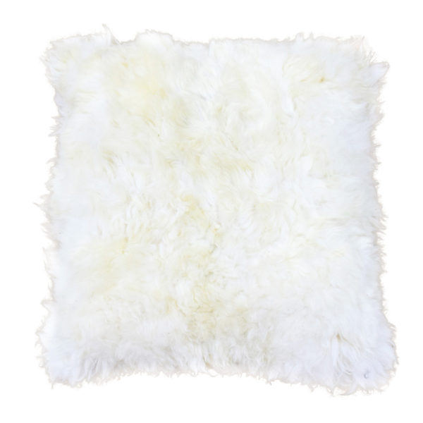 White Alpaca Fur Pillow 30″
