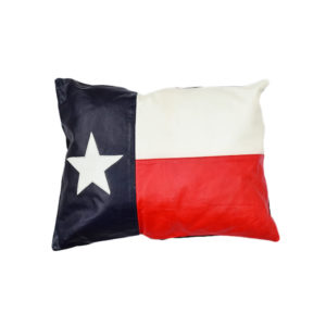 Texas Lone Star Leather Pillow